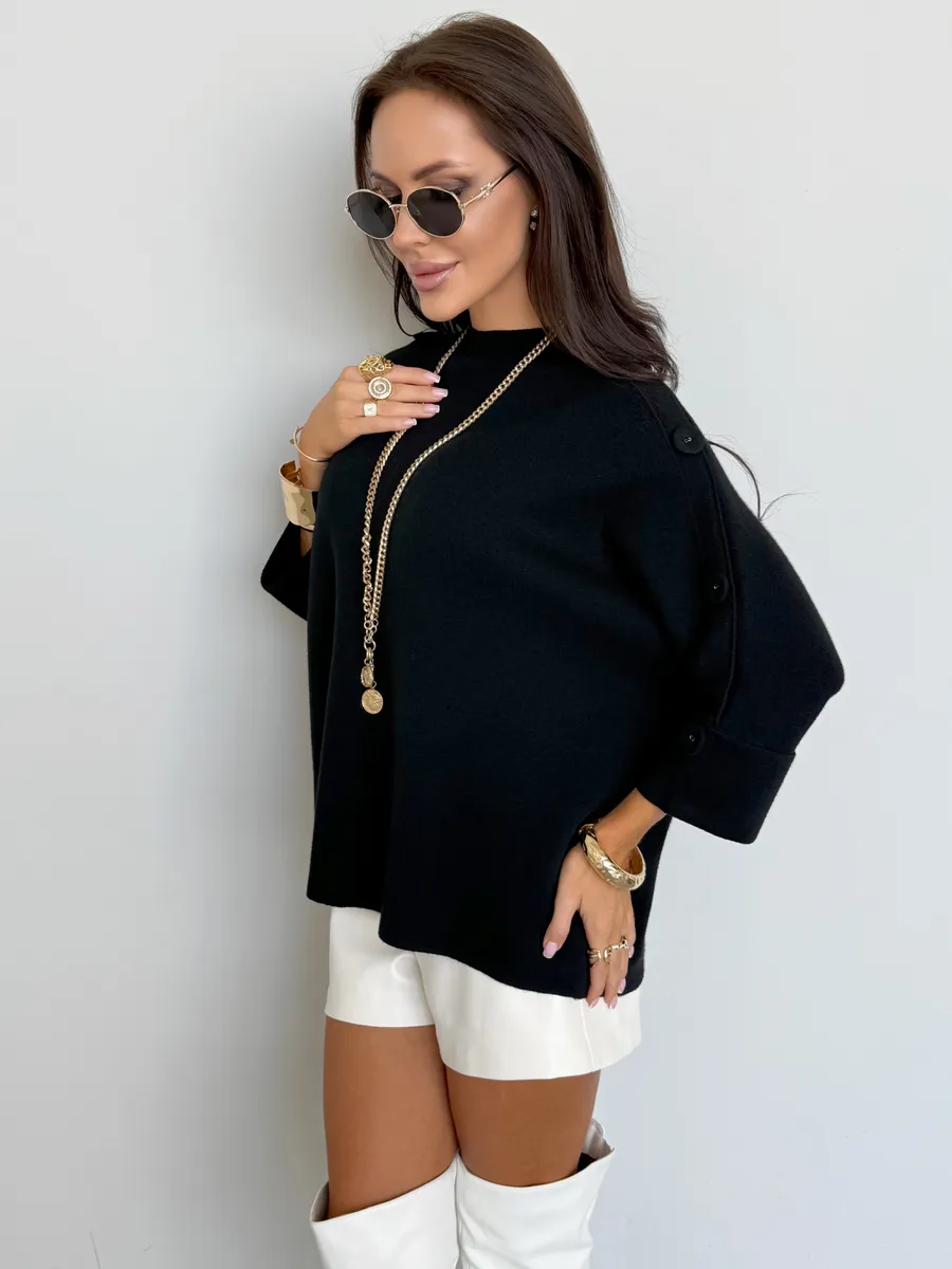 Черная кофта теплая оверсайз