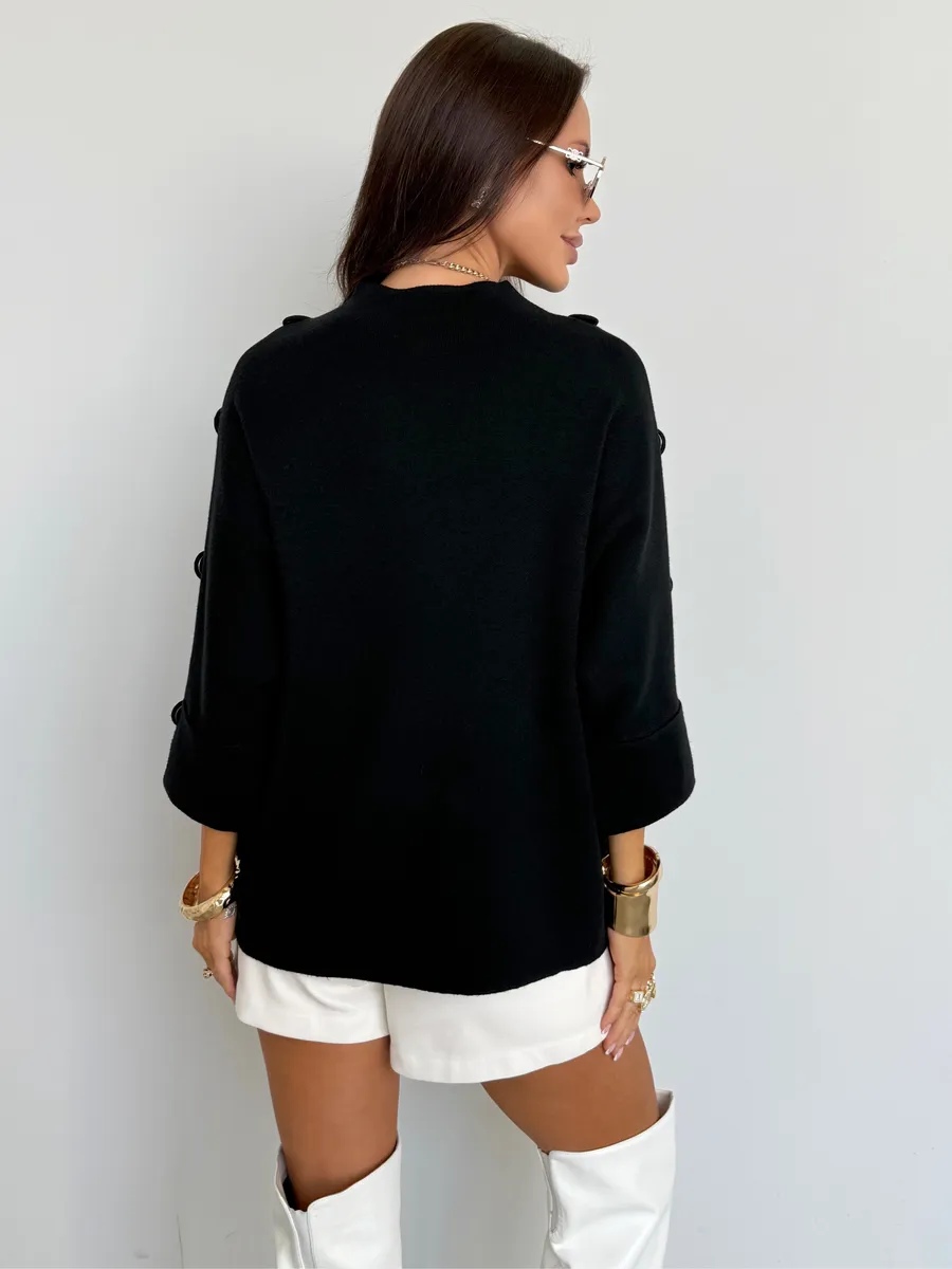 Черная кофта теплая оверсайз