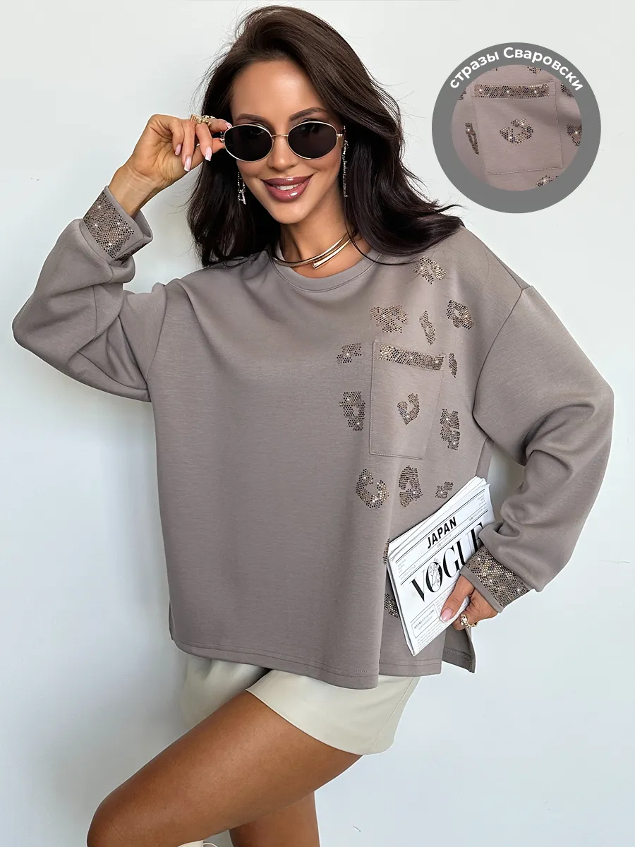 Кофта теплая оверсайз