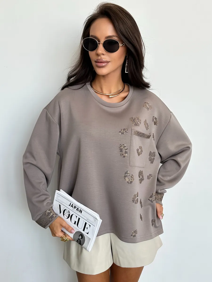 Кофта теплая оверсайз