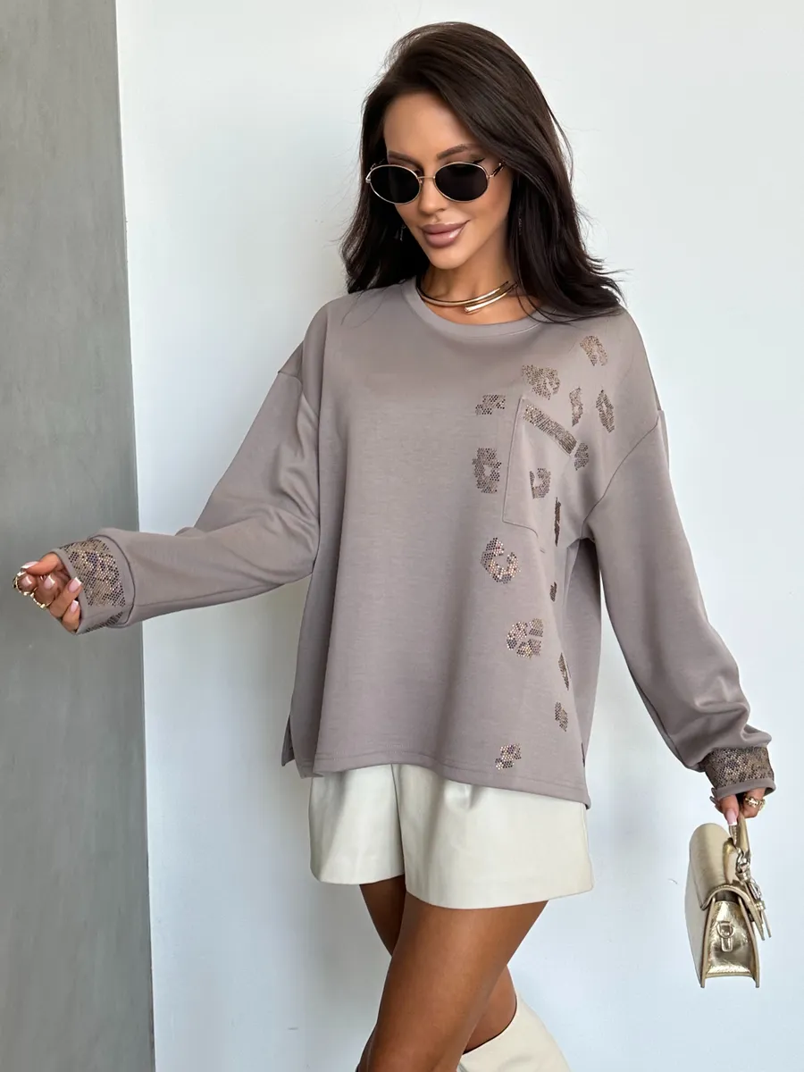 Кофта теплая оверсайз