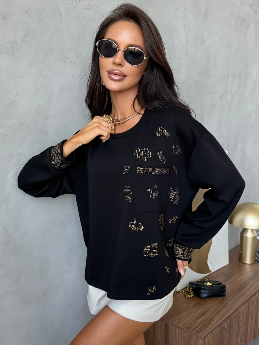 Черная кофта теплая оверсайз