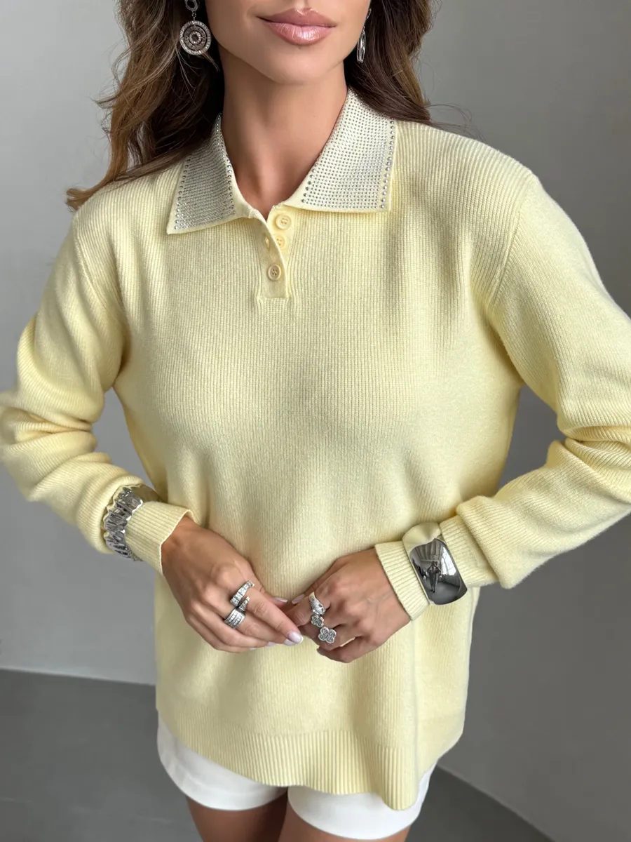 Желтая кофта теплая трикотажная