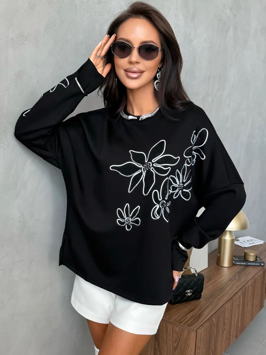 Кофта теплая нарядная оверсайз