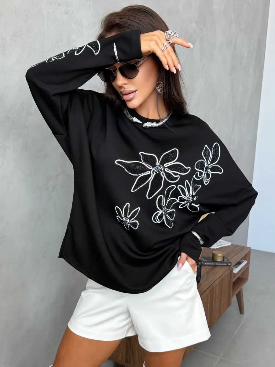 Кофта теплая нарядная оверсайз