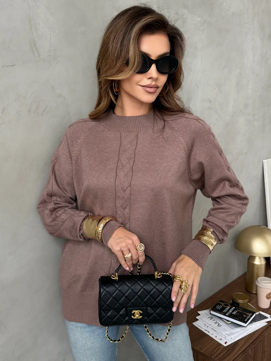 Кофта теплая оверсайз нарядная