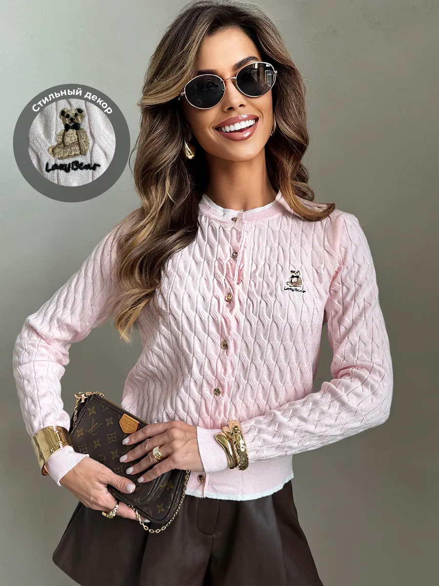 Кофта теплая на пуговицах нарядная