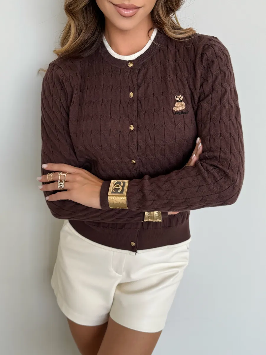 Кофта теплая на пуговицах нарядная