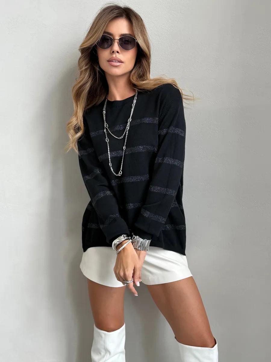 Черная кофта теплая нарядная трикотажная