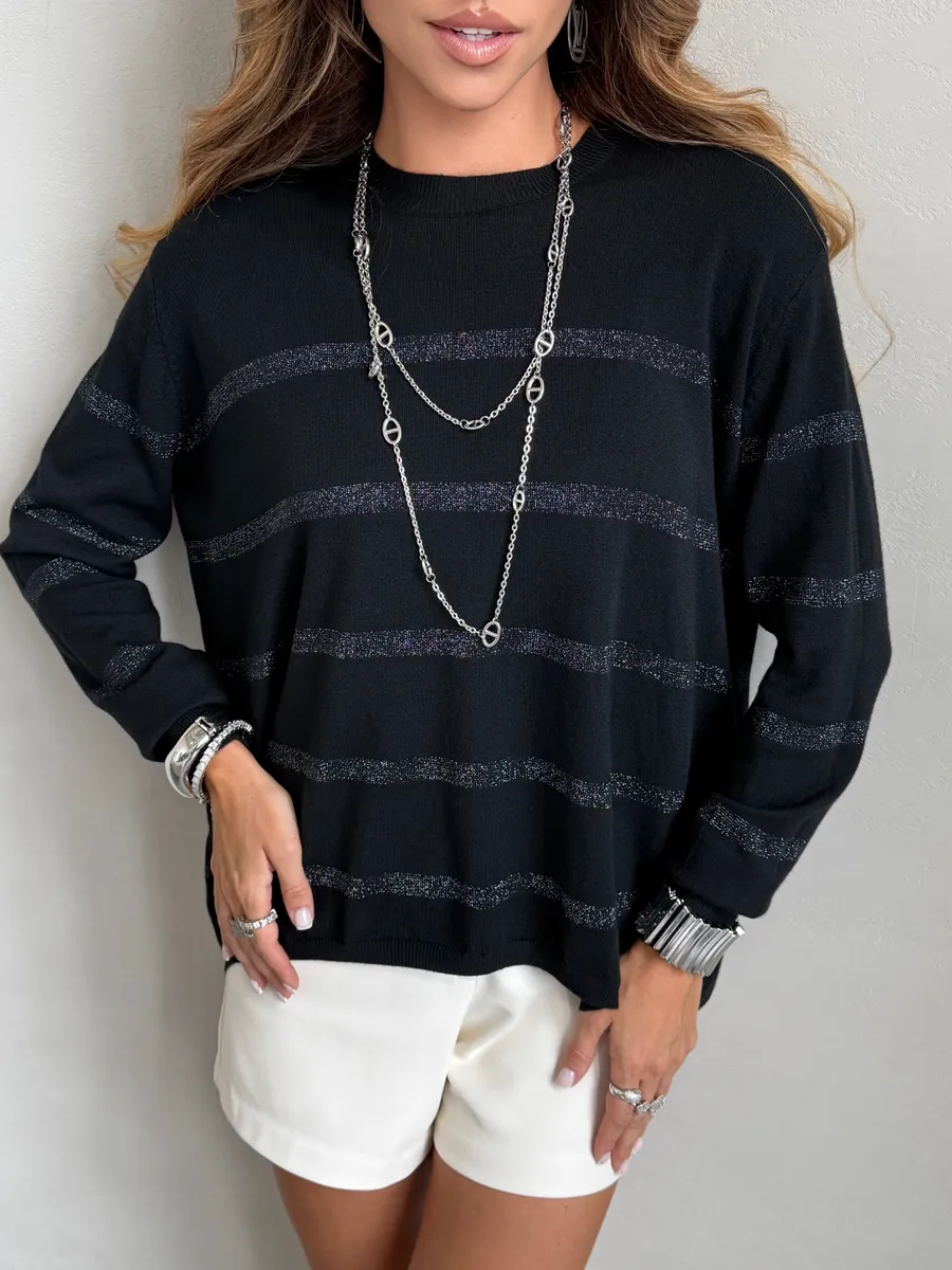 Черная кофта теплая нарядная трикотажная