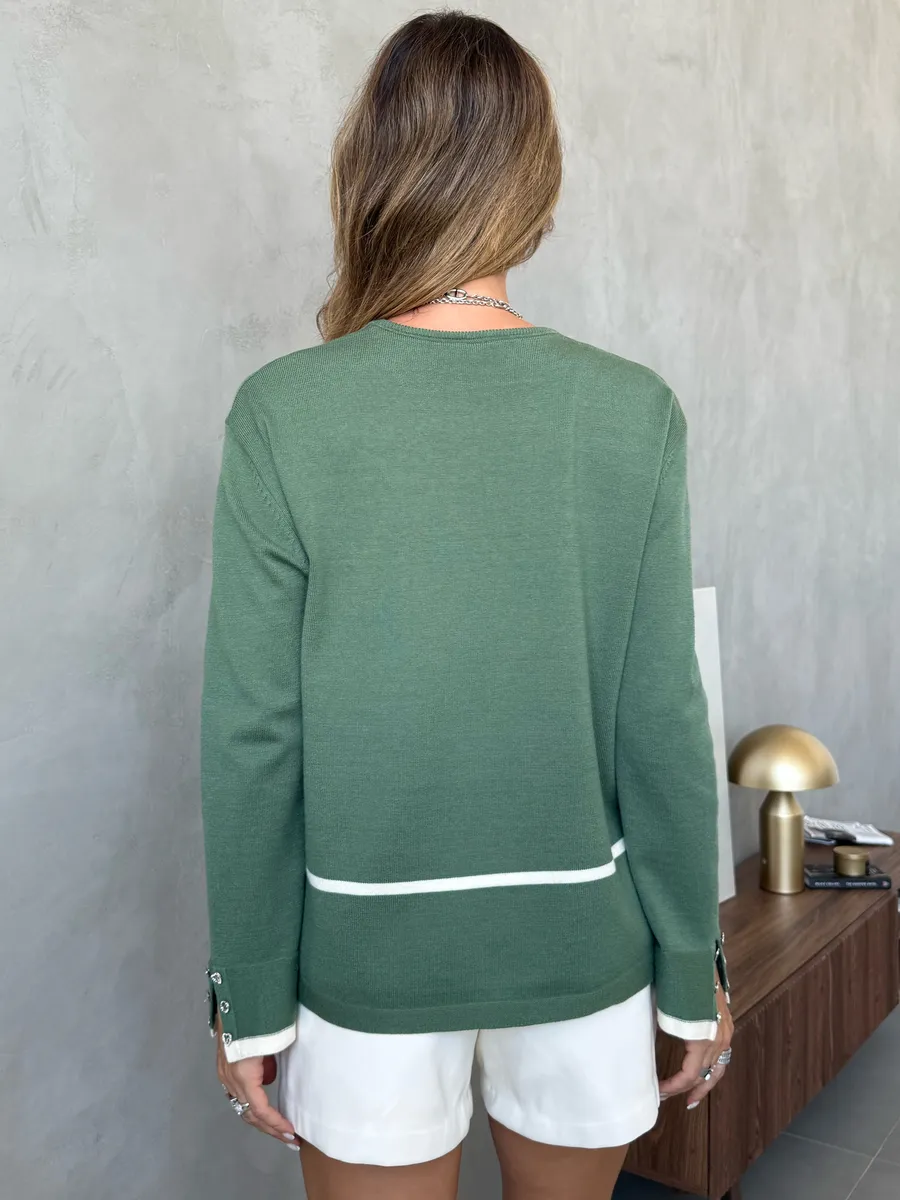 Зеленая кофта оверсайз теплая