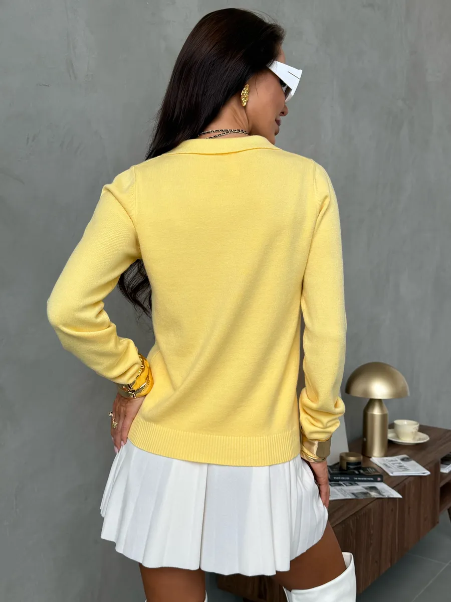 Желтая кофта теплая трикотажная