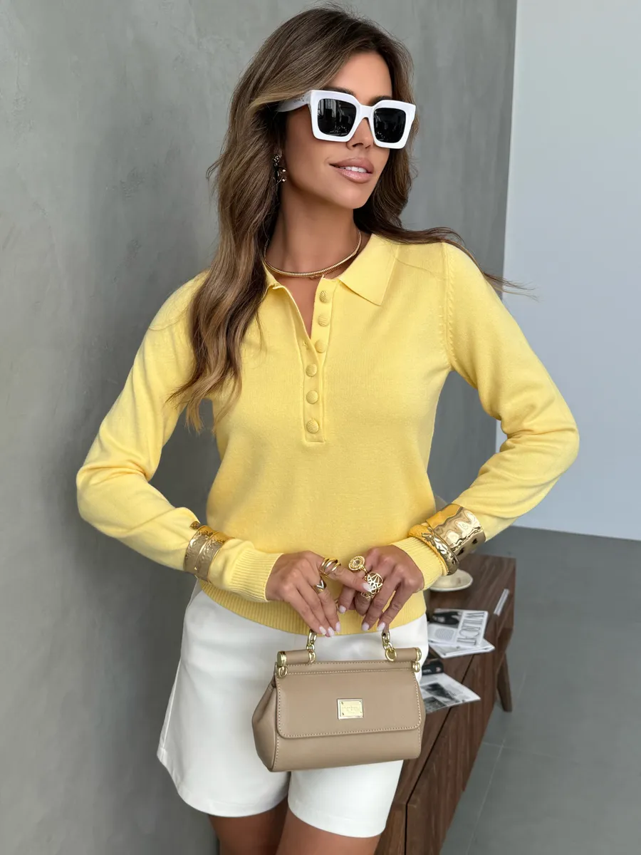 Желтая кофта теплая трикотажная