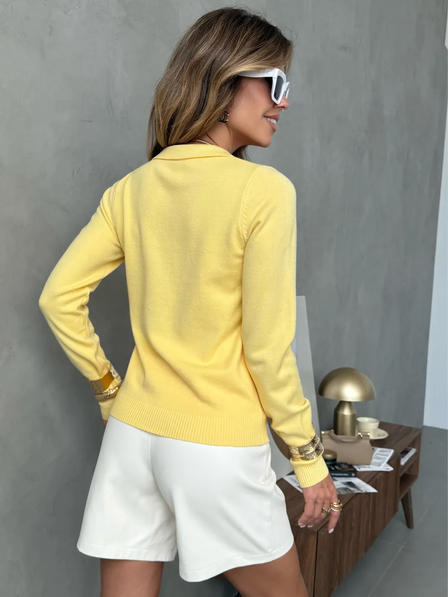 Желтая кофта теплая трикотажная