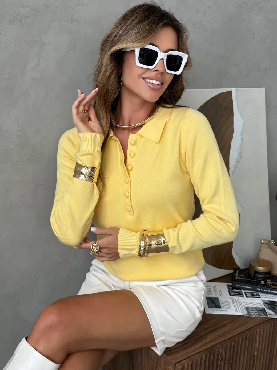 Желтая кофта теплая трикотажная