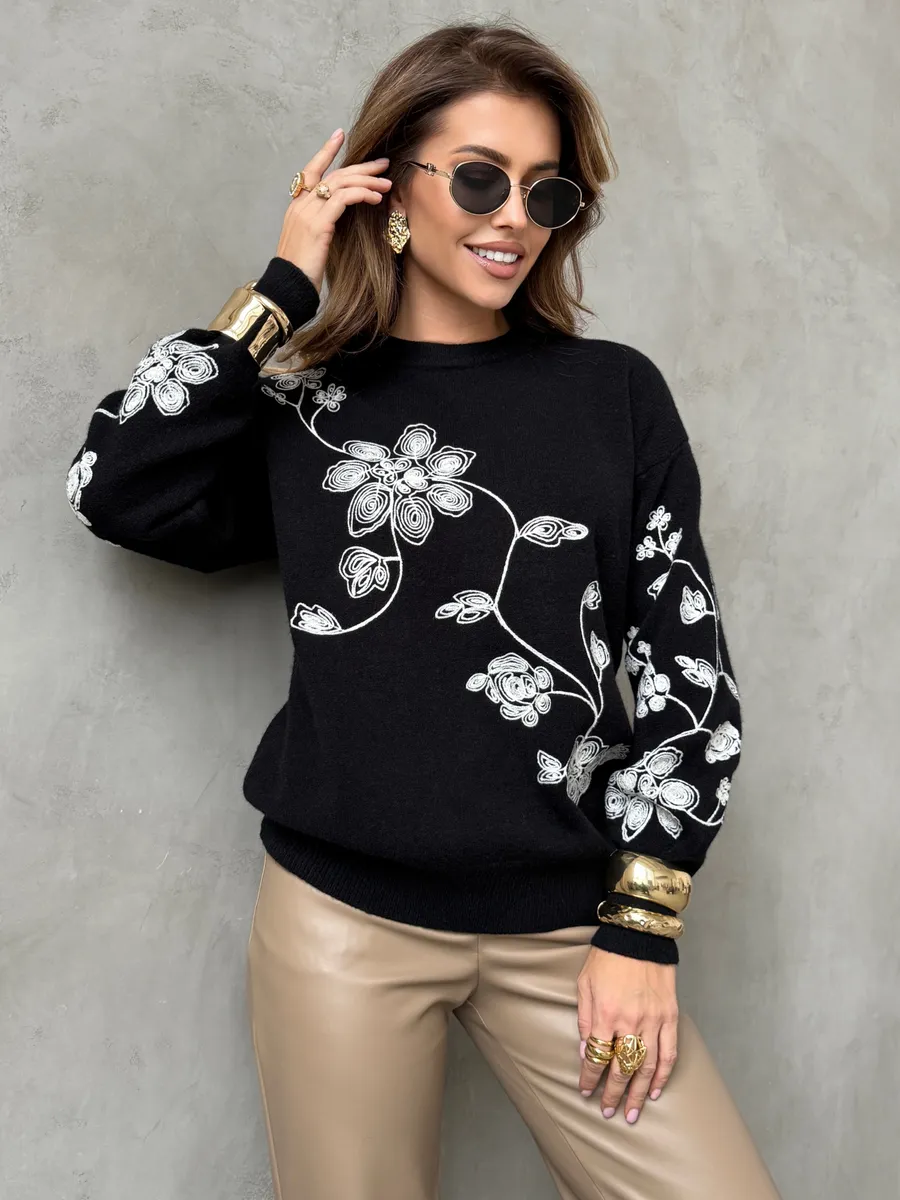 Кофта теплая нарядная трикотажная