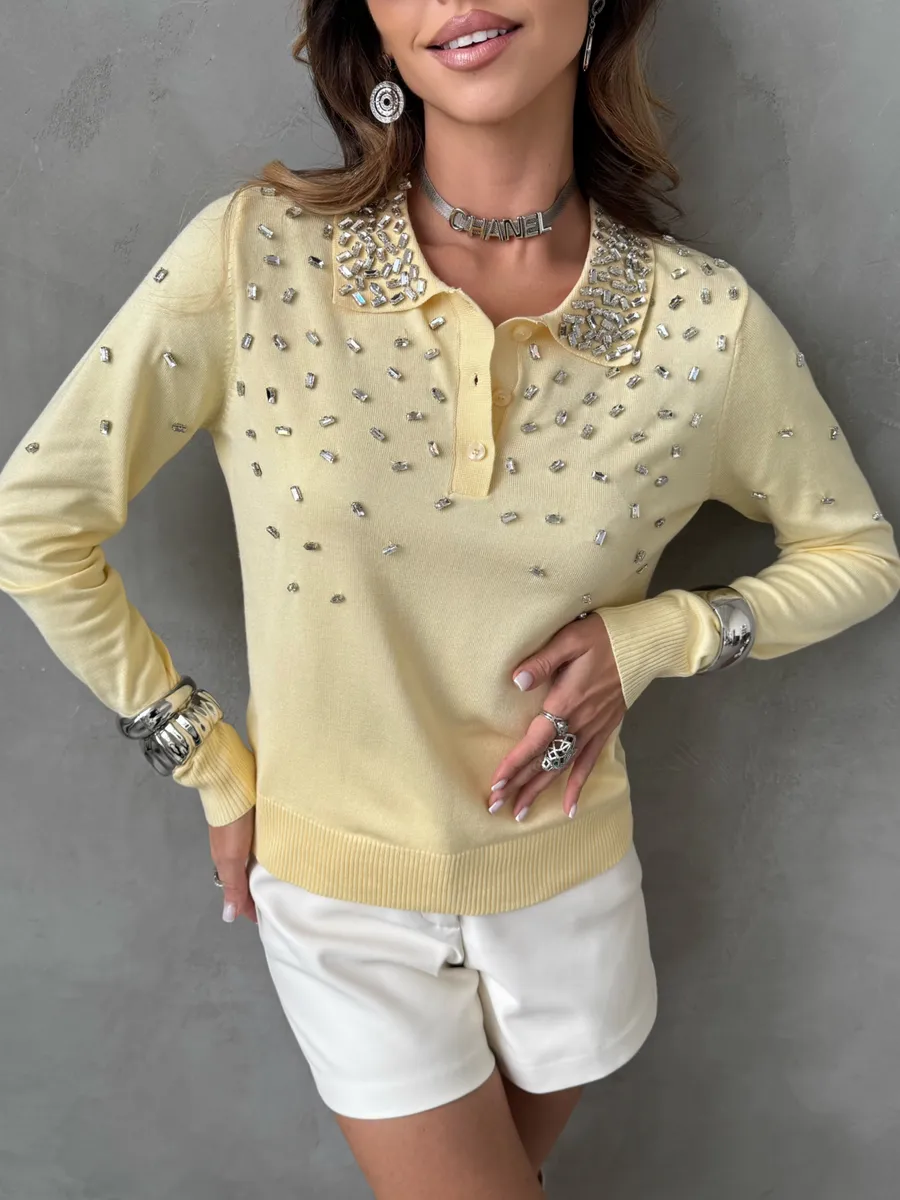 Желтая кофта теплая нарядная трикотажная