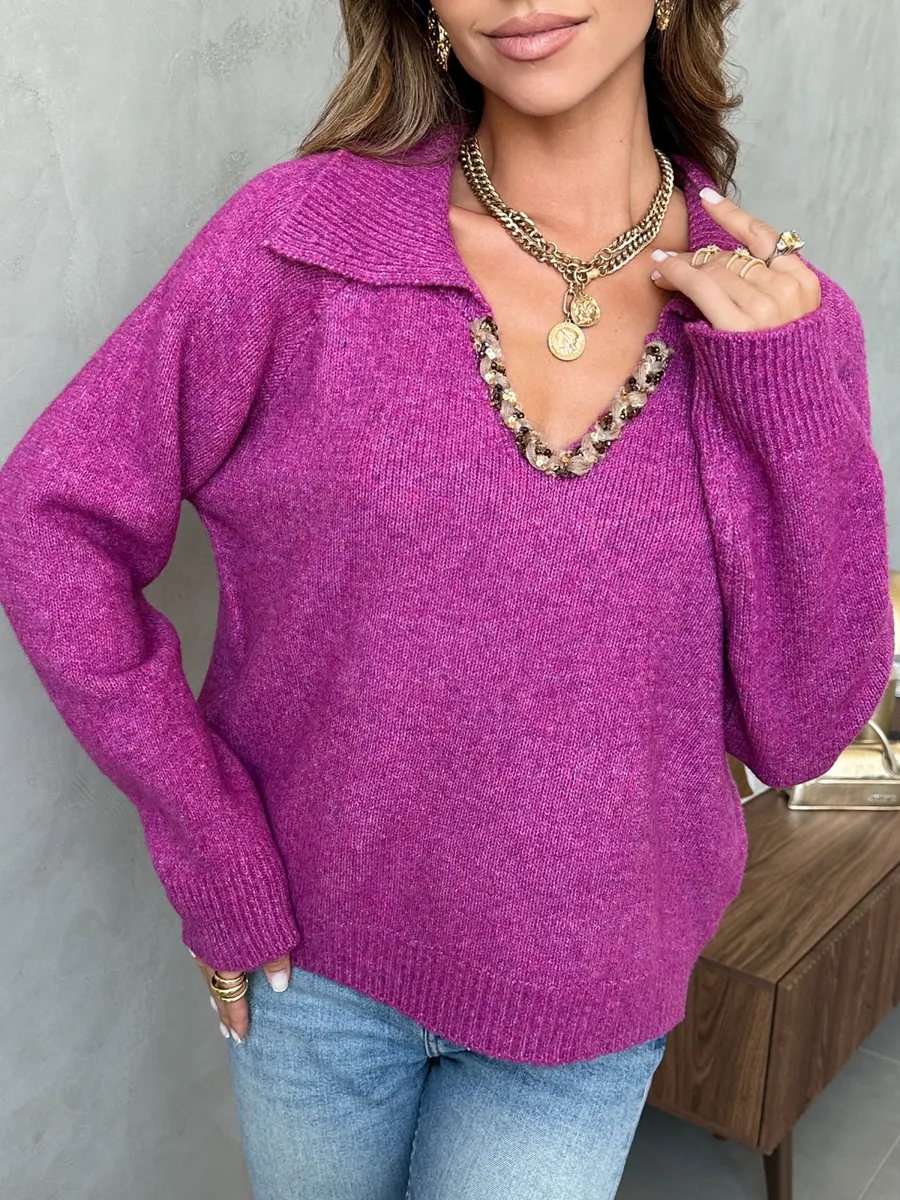 Фуксия кофта теплая трикотажная