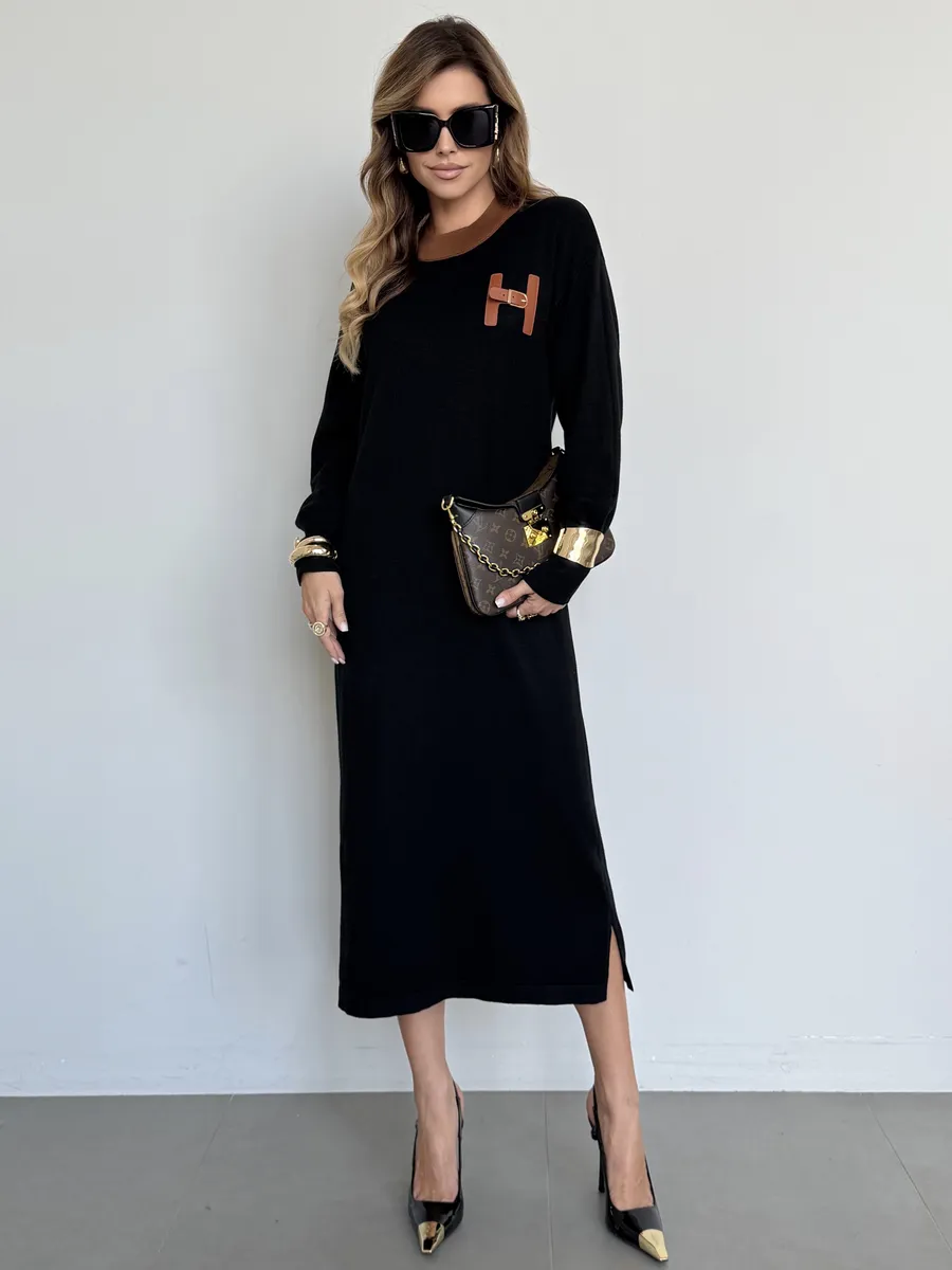 Платье осеннее теплое трикотажное