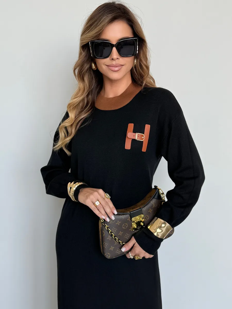 Платье осеннее теплое трикотажное