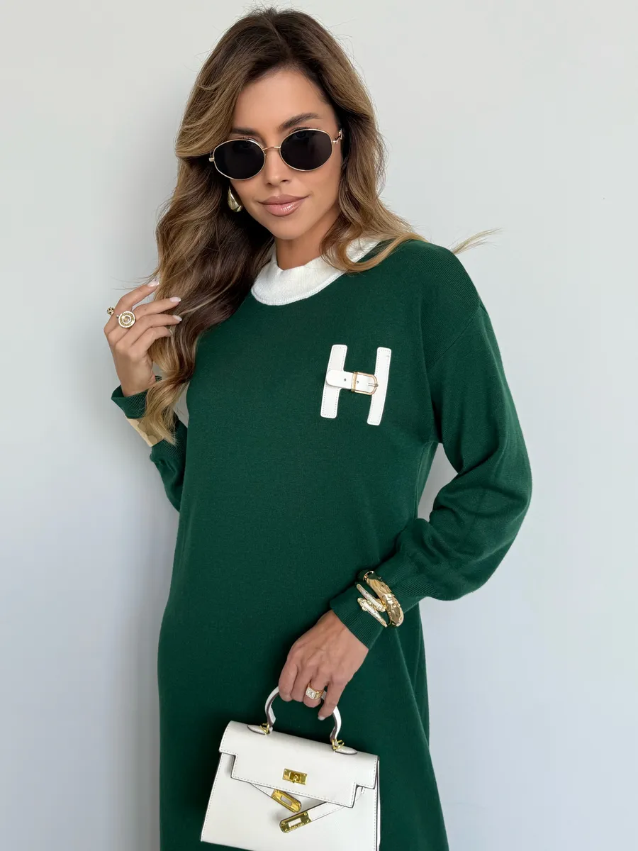 Платье осеннее теплое трикотажное