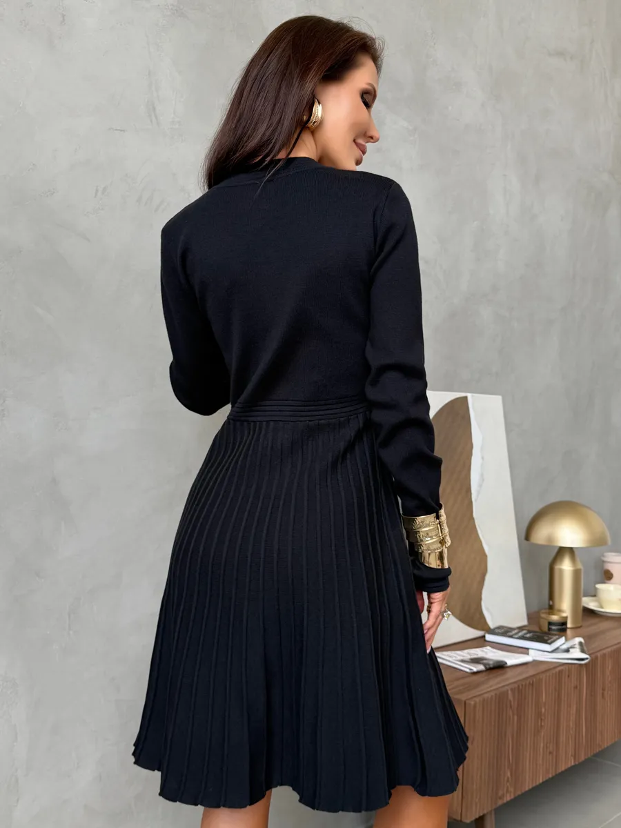 Платье осеннее теплое трикотажное мини