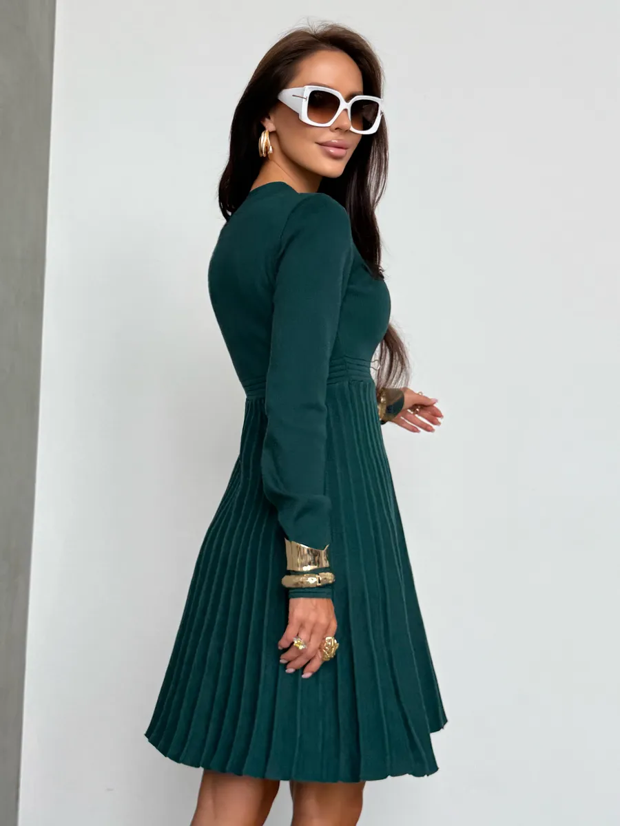 Платье осеннее теплое трикотажное мини