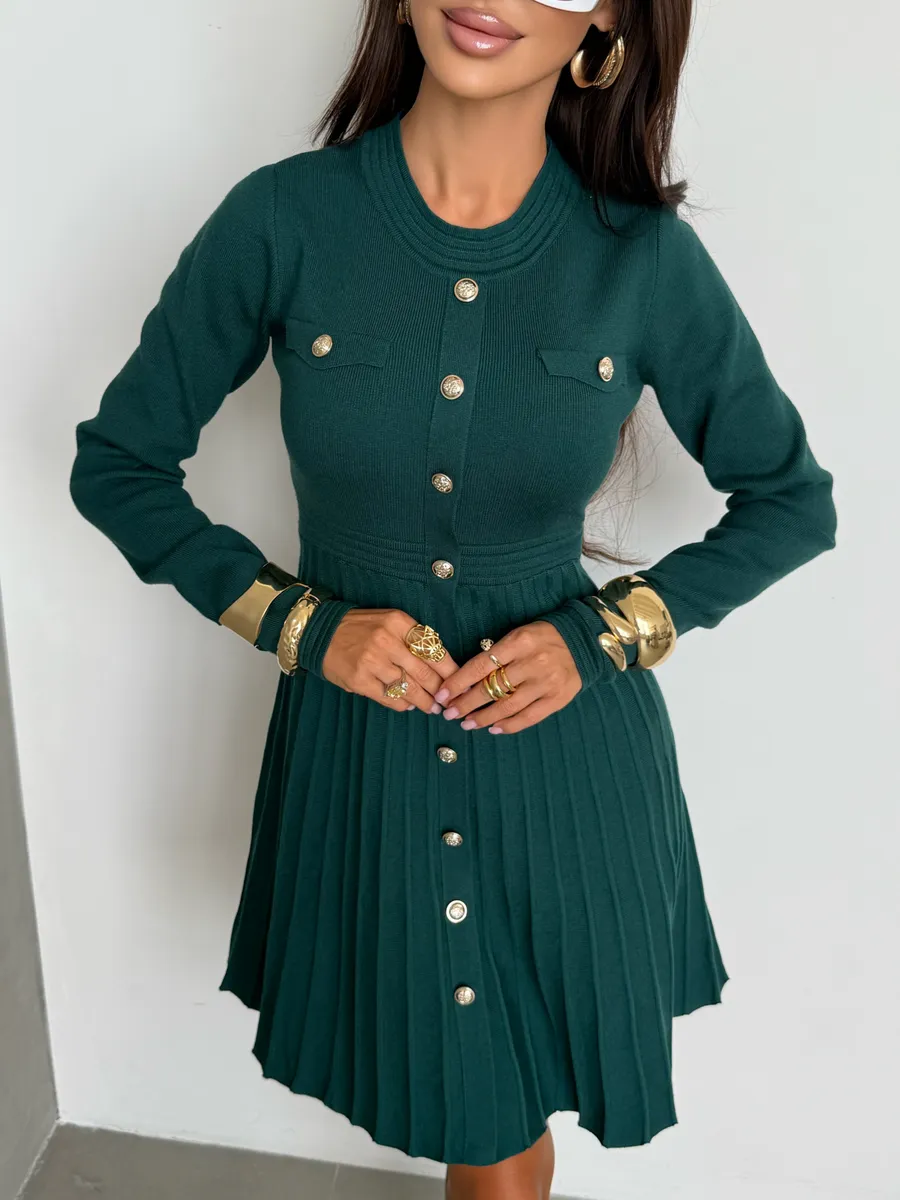 Платье осеннее теплое трикотажное мини