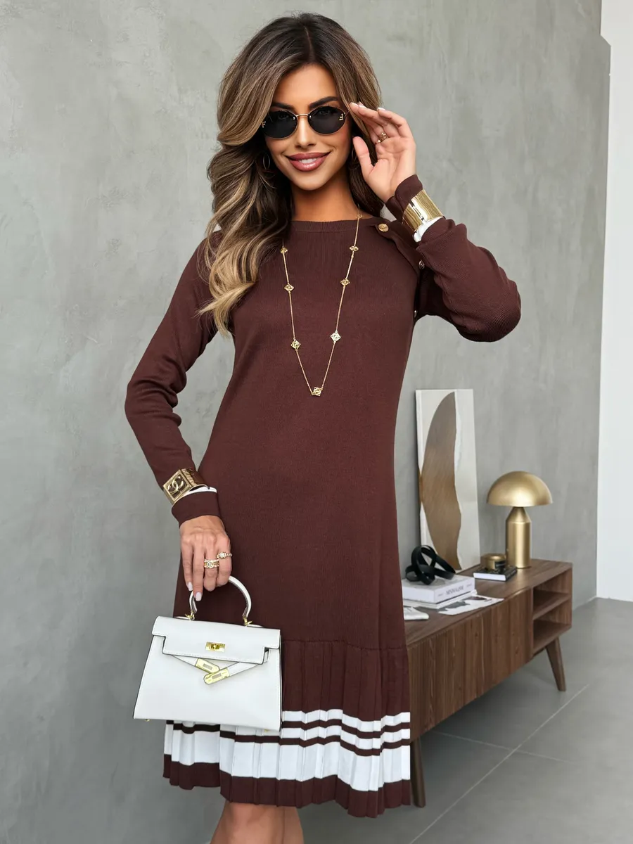 Платье осеннее теплое трикотажное мини