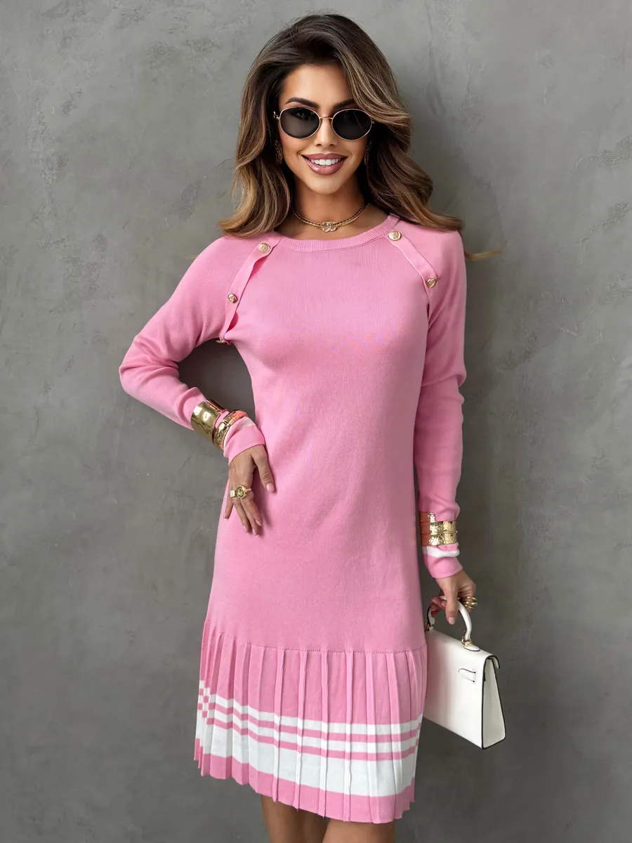 Платье осеннее теплое трикотажное мини