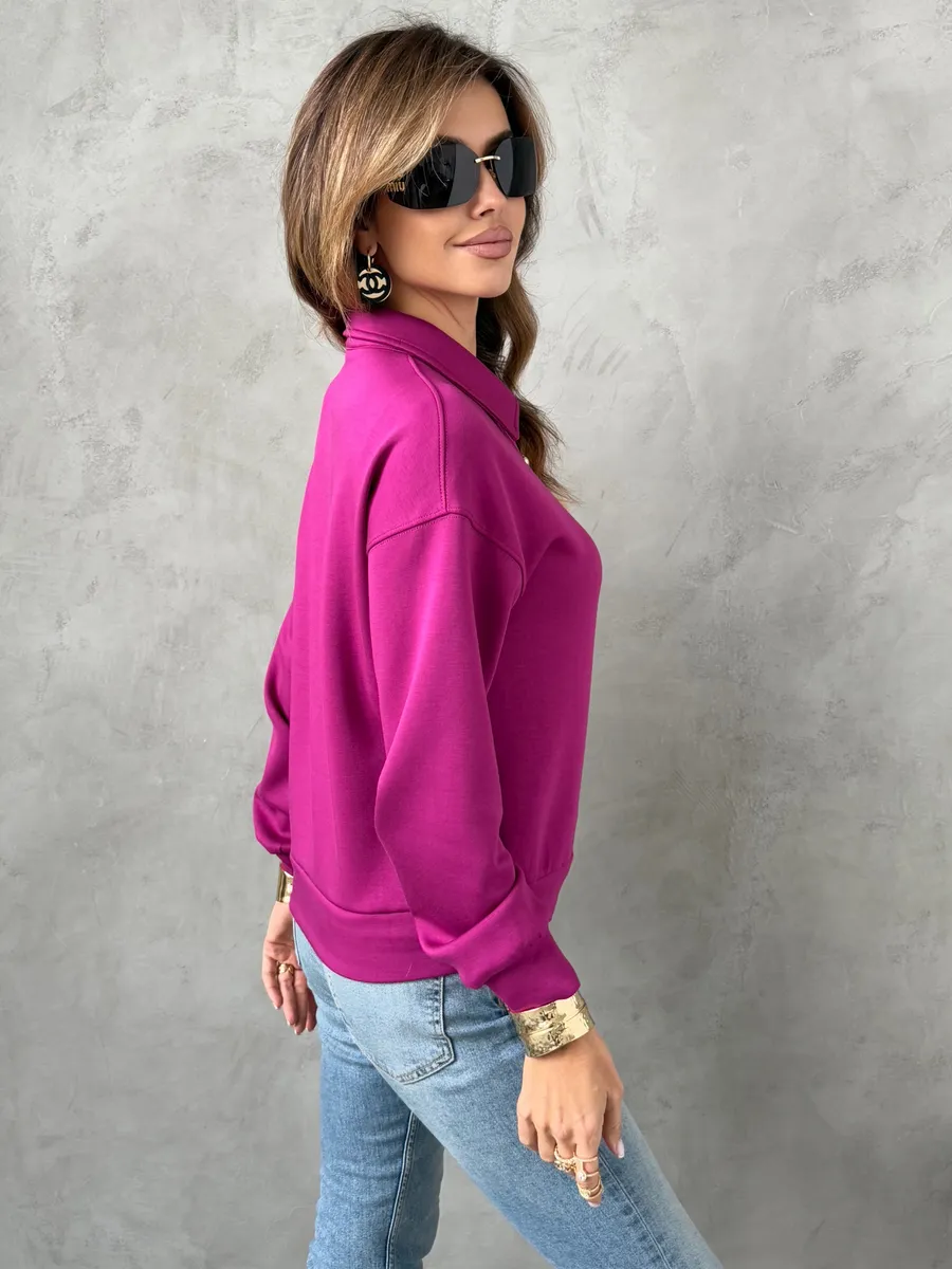 Фуксия кофта женская