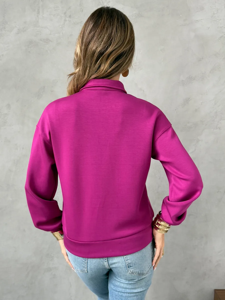 Фуксия кофта женская