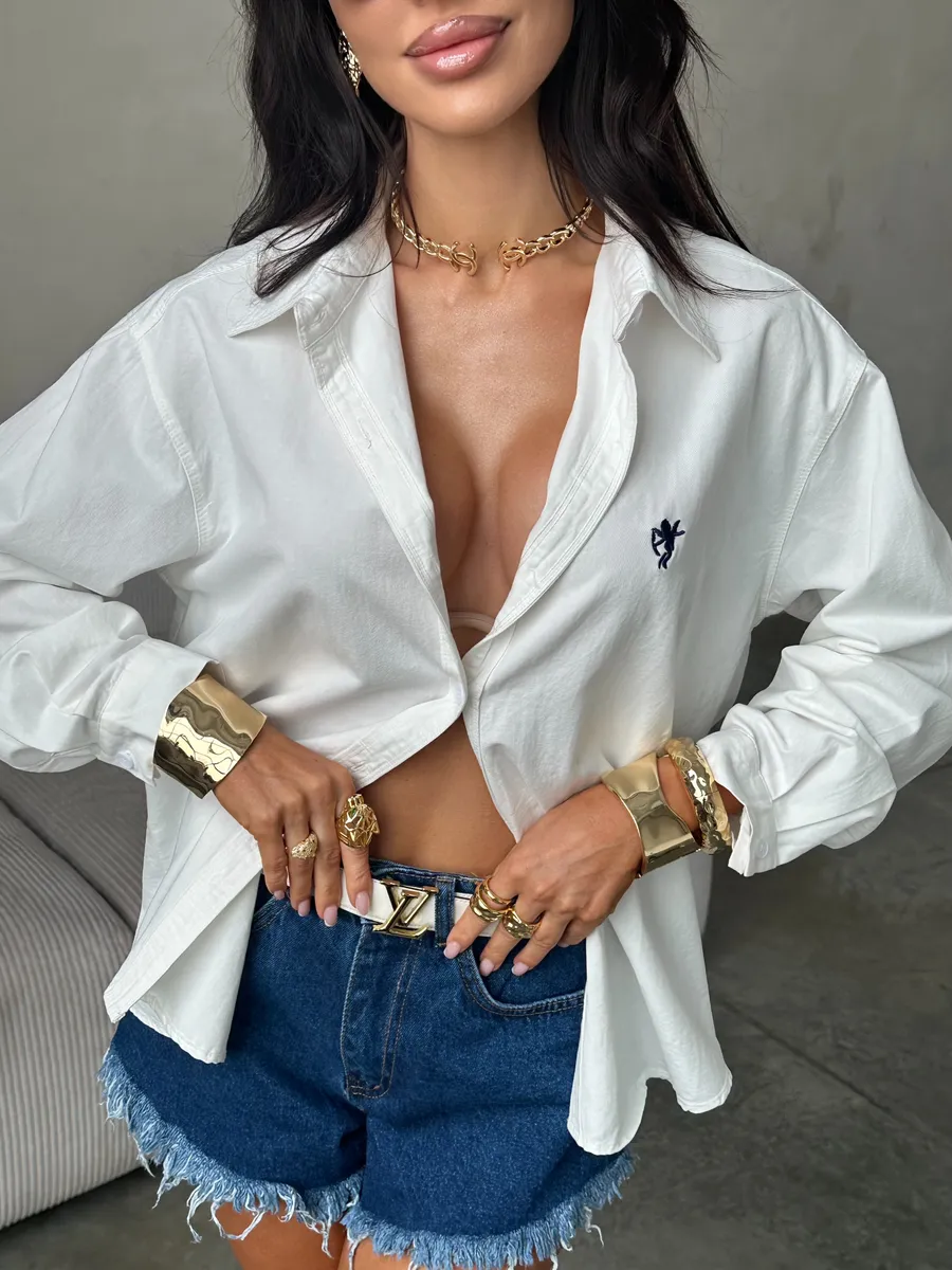 Рубашка оверсайз офисная