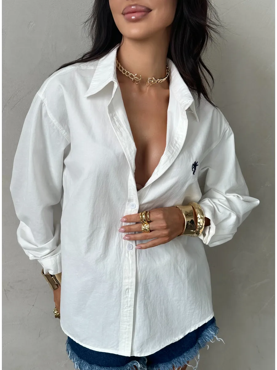 Рубашка оверсайз офисная