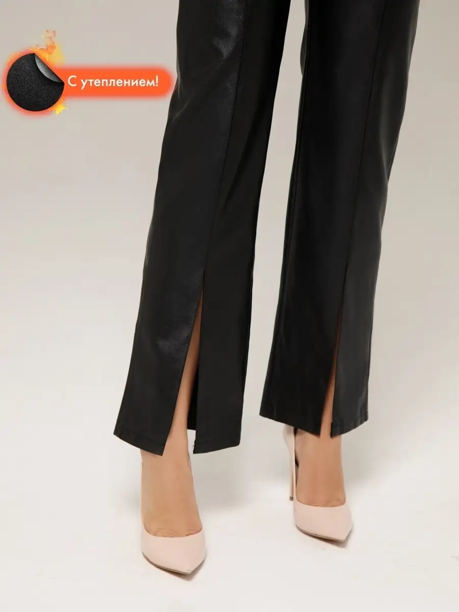 Брюки женские штаны лосины кюлоты для девочек кожаные