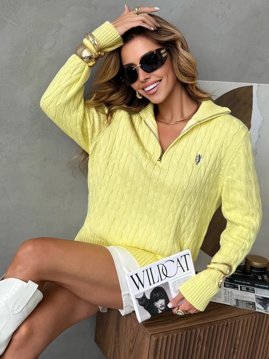 Желтая кофта теплая нарядная трикотажная