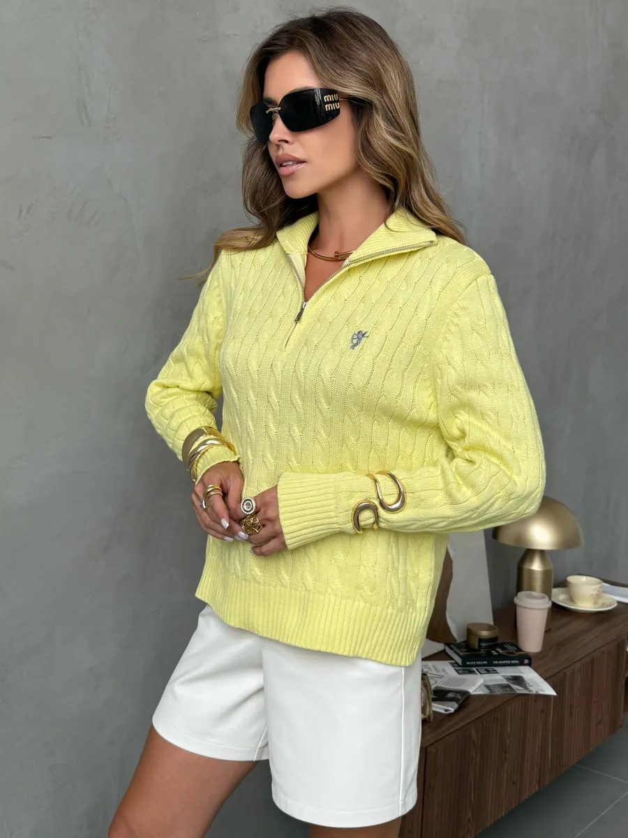 Желтая кофта теплая нарядная трикотажная