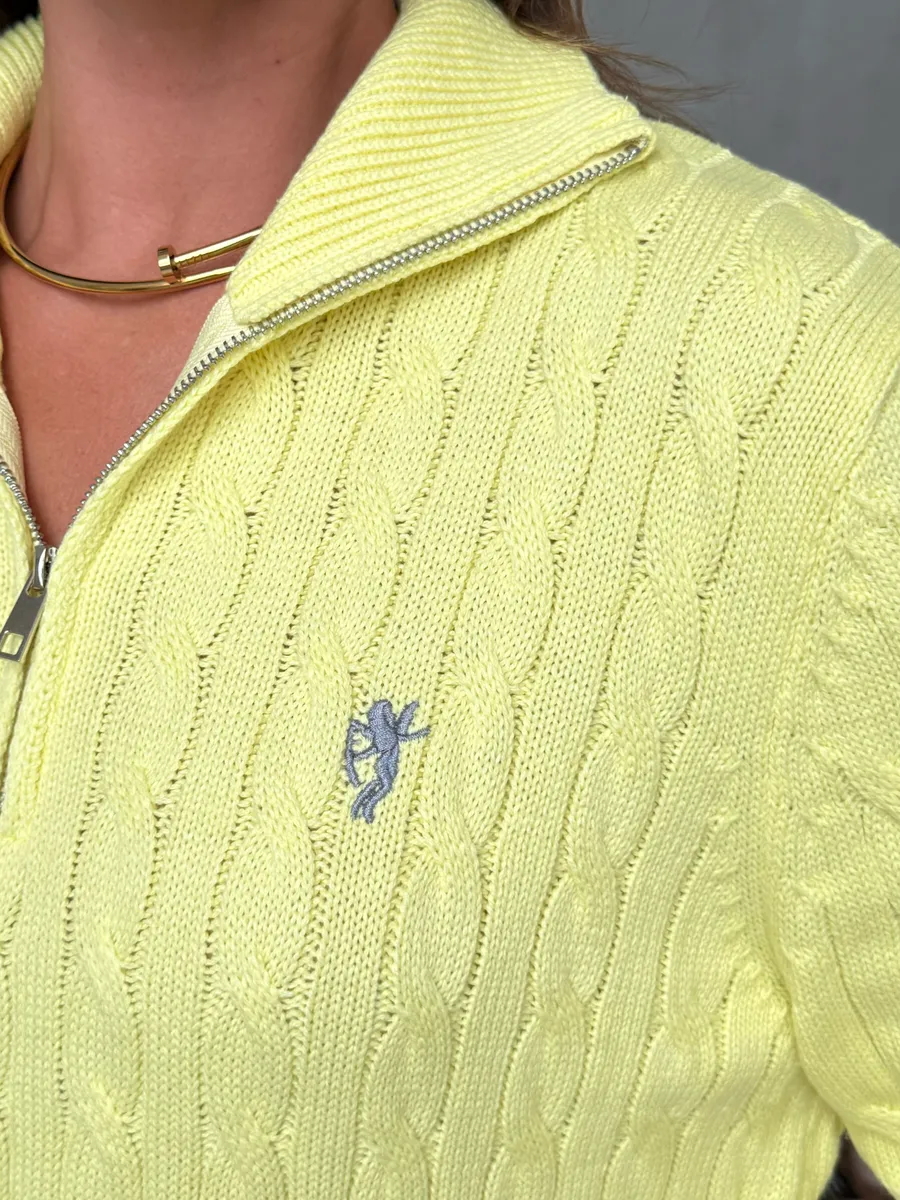 Желтая кофта теплая нарядная трикотажная