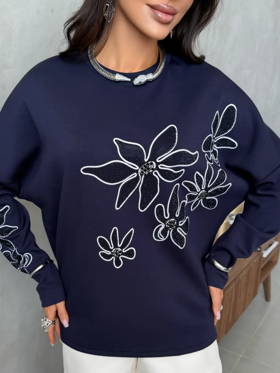 Кофта теплая нарядная оверсайз