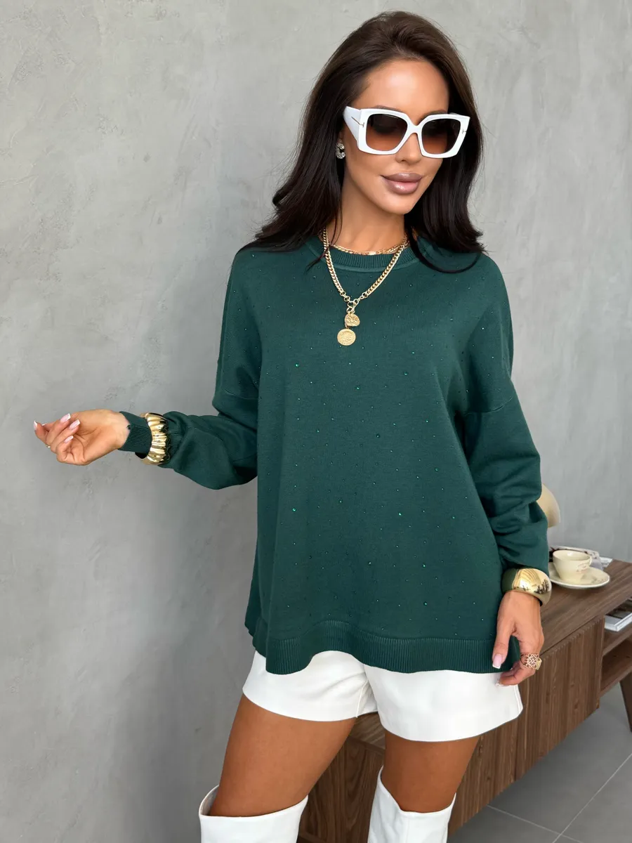 Зеленая кофта теплая нарядная