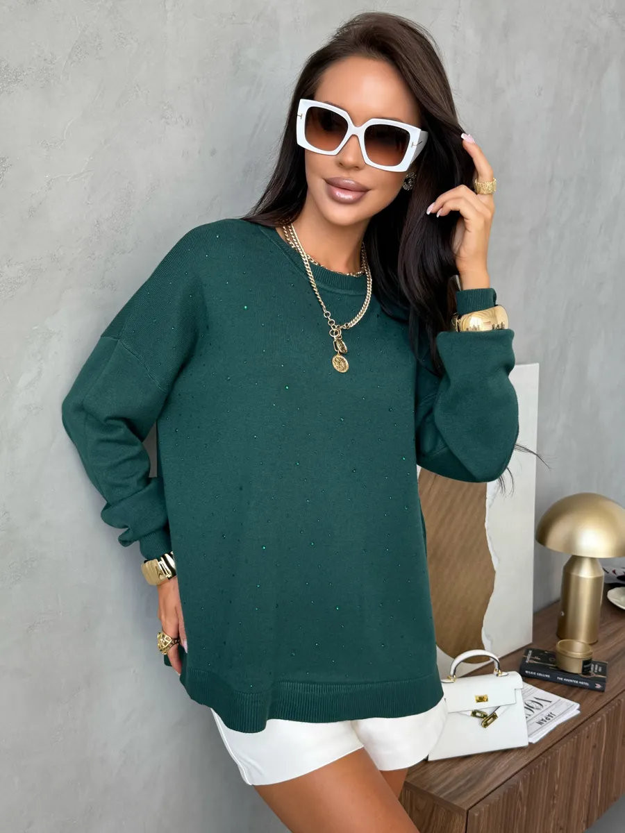 Зеленая кофта теплая нарядная