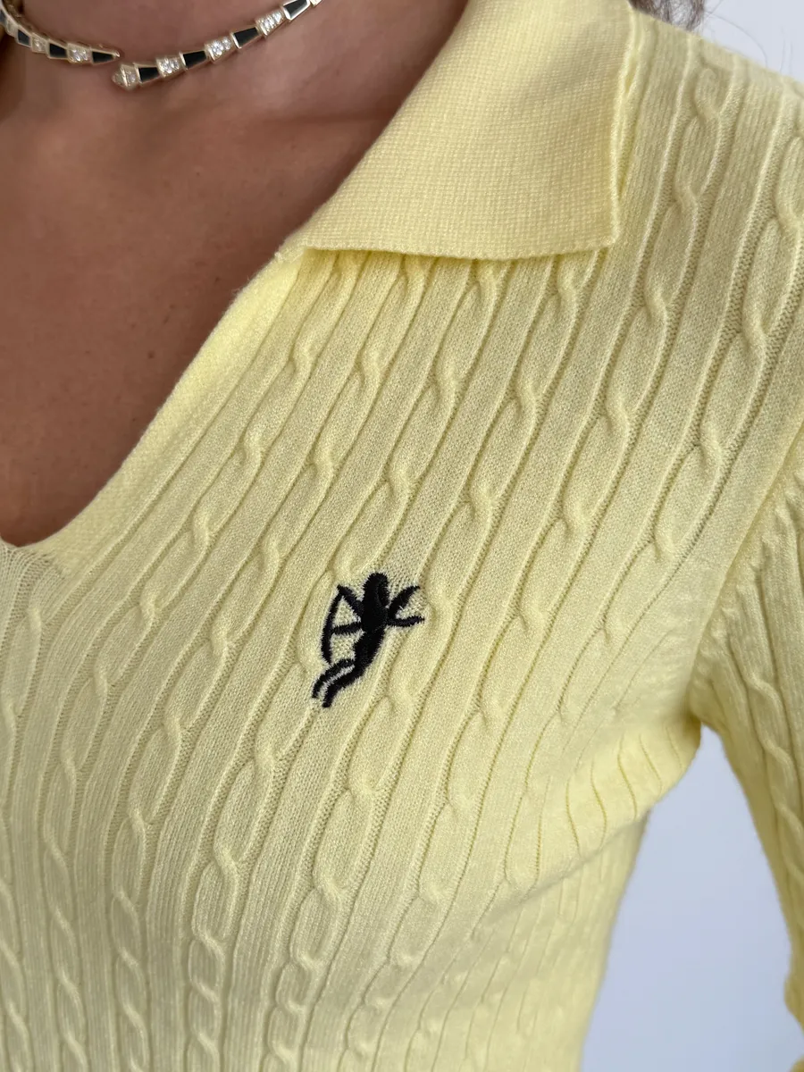 Желтая кофта теплая трикотажная