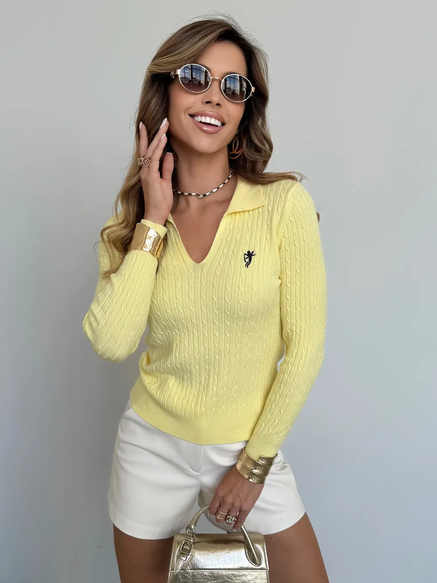 Желтая кофта теплая трикотажная