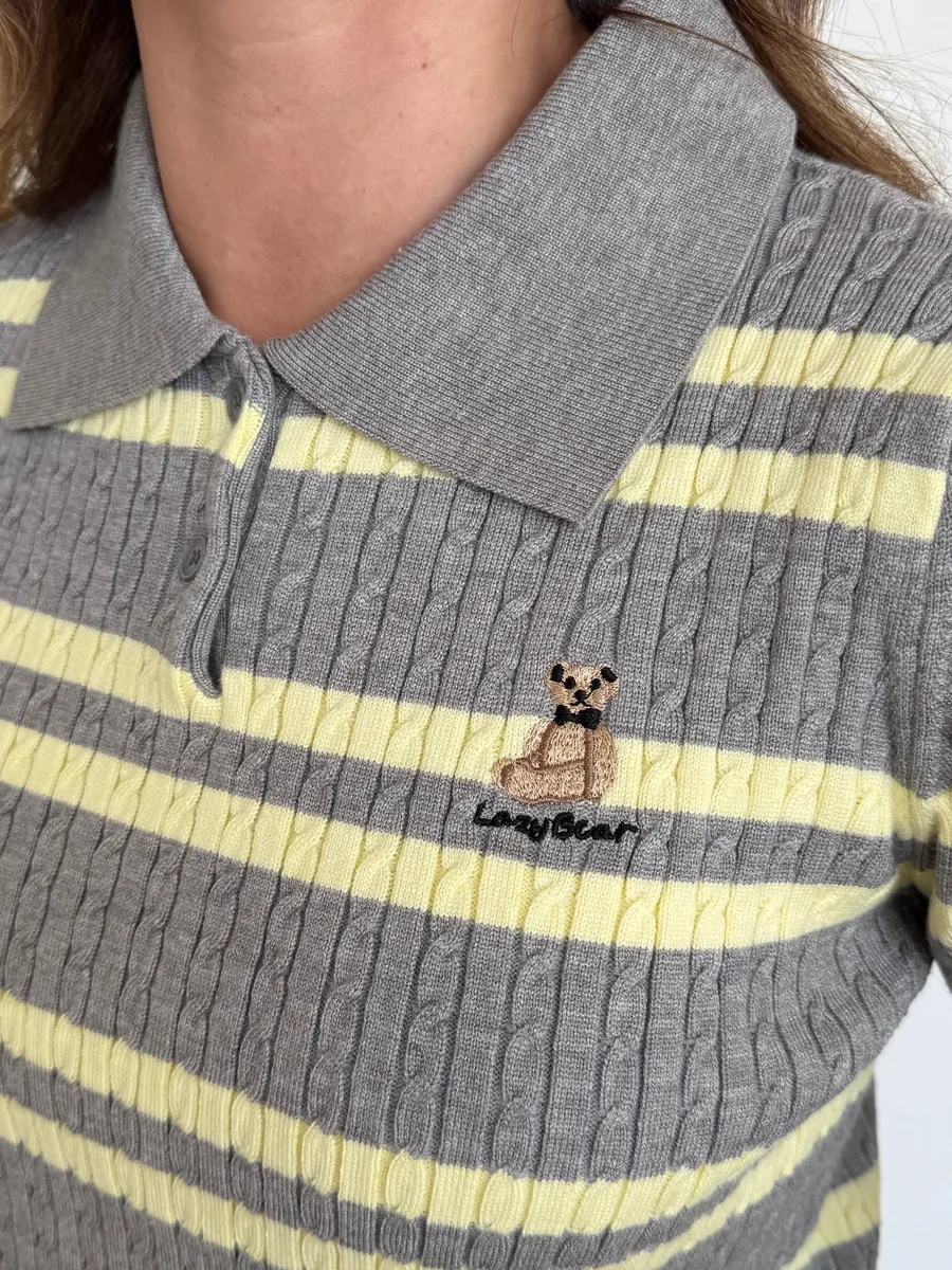 Серая кофта теплая нарядная в полоску