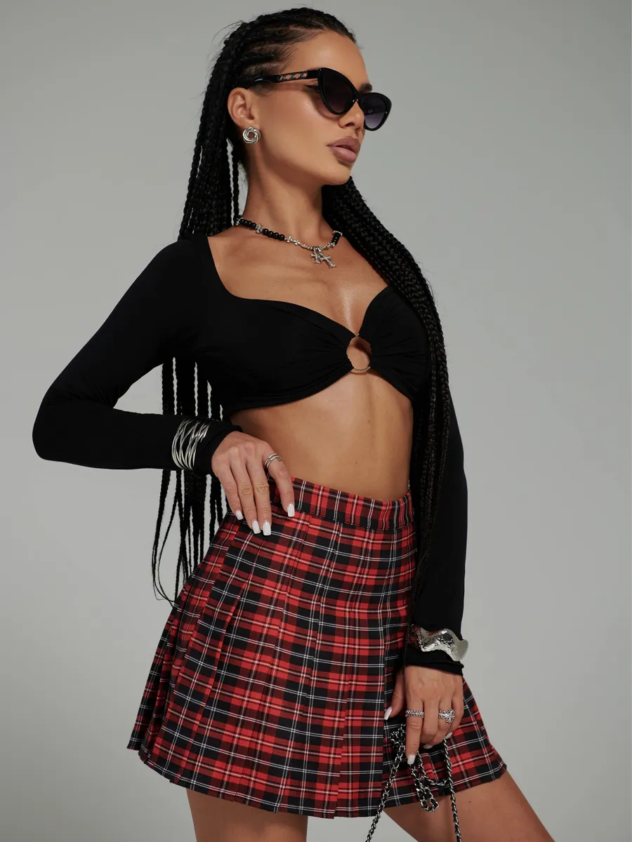 Юбка короткая теннисная в складку