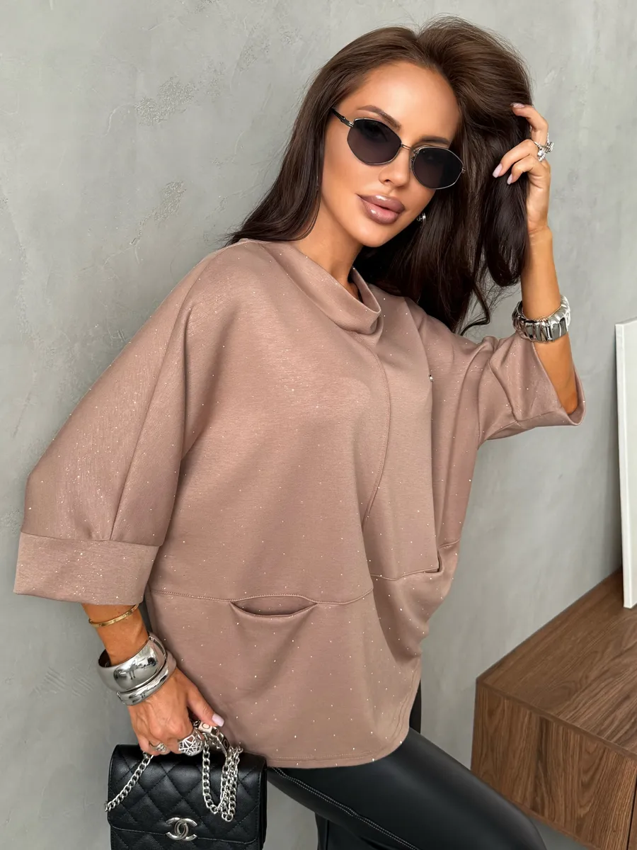 Бежевая кофта нарядная