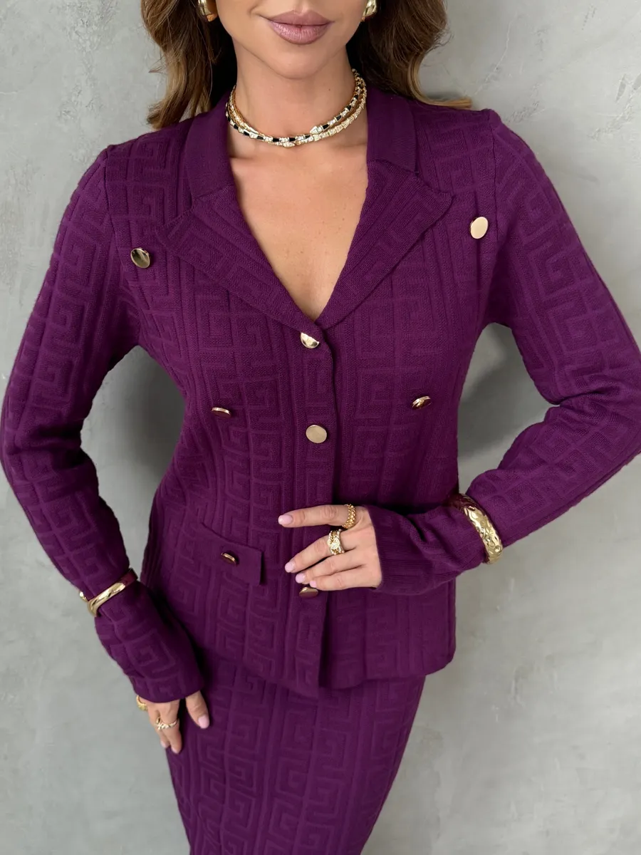 Бордовый теплый костюм с юбкой осенний трикотажный