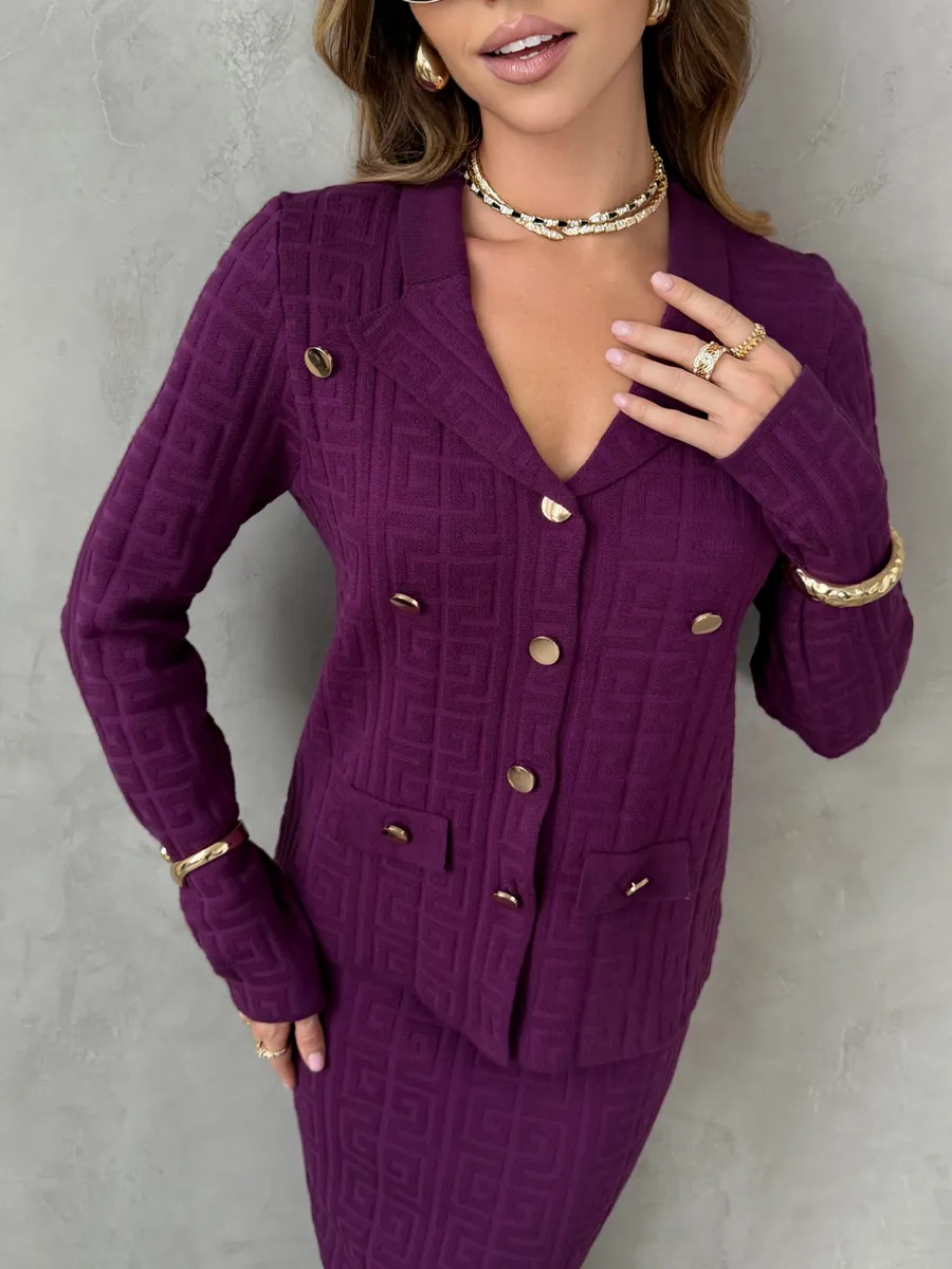 Бордовый теплый костюм с юбкой осенний трикотажный