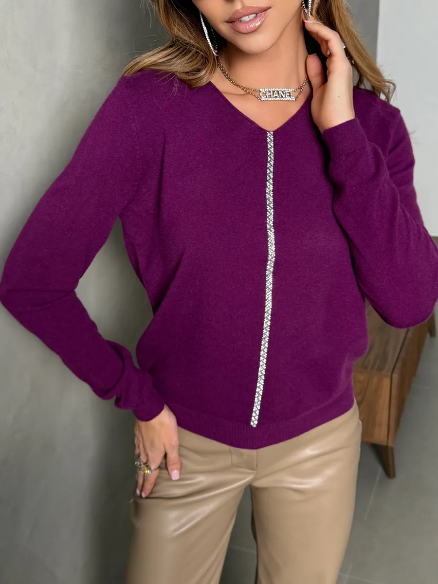 Кофта теплая нарядная трикотажная