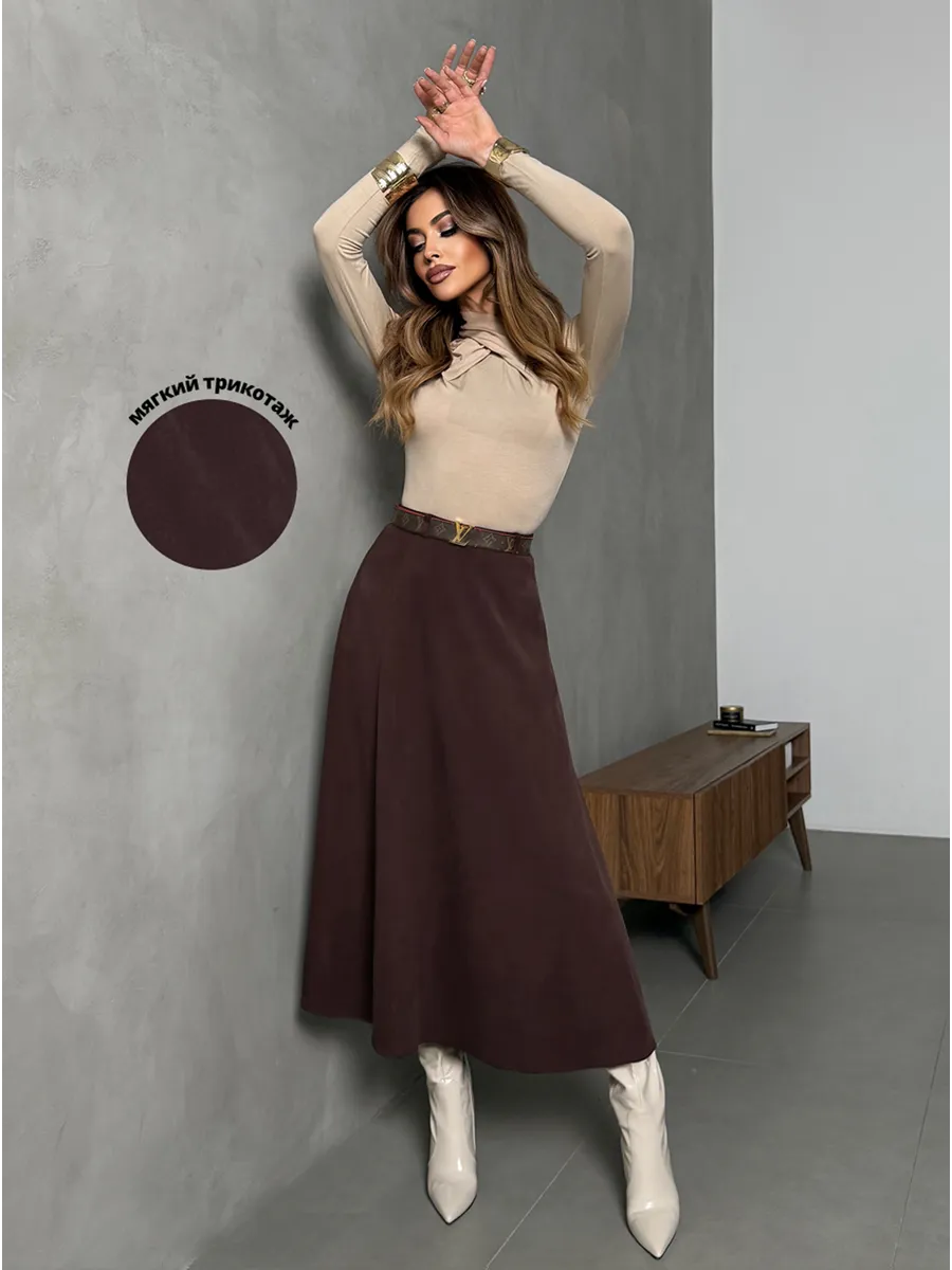 Юбка теплая длинная на осень и зиму